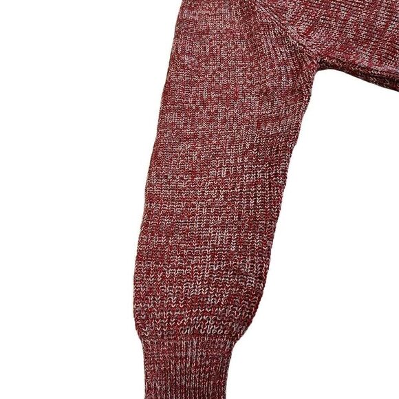 Penn's Landing Women's Ribbed Knit Crewneck Pullover Sweater Red/ White Large VT - Picture 9 of 11